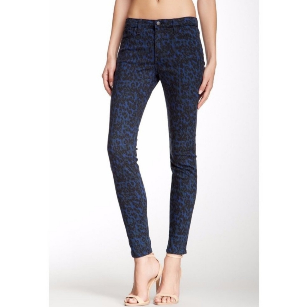 JOE'S JEANS Wild Print Skinny Jeans Midnight Midrise (Size 28)